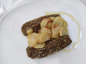 Courgettes lentilles at Il Lughino in Como