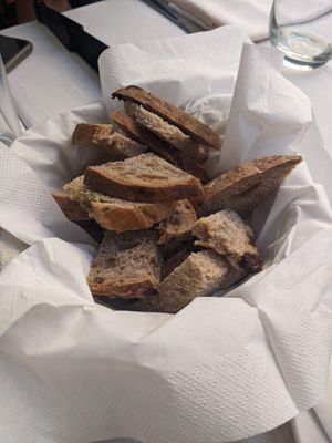 Free bread. at Il Lughino in Como