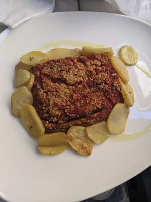 Millefoglie di melanzane, zucchine, pomodo (17€) - 4.5/5 at Il Lughino in Como