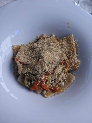 Ravioli artigianali with added cheese (15€) - 4.5/5 at Il Lughino in Como