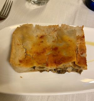 Lasagna alle melanzane  at Il Lughino in Como