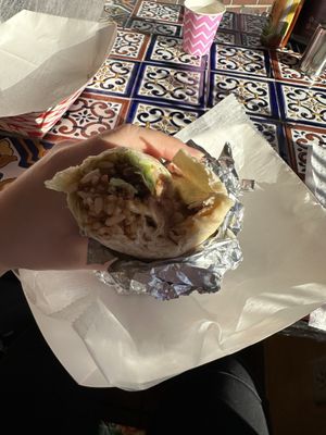 seitan carnitas burrito ($12.50)   at Jose's Torta Mexicana in Arlington