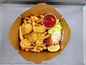 Nuggets and CHips at iGo Vegan in Birmingham