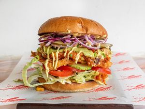 Fully Meesiiii Burger at iGo Vegan in Birmingham