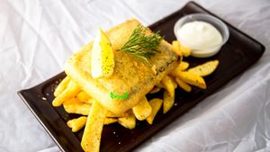 Tofu & Chips  (Fish & Chips)
 at iGo Vegan in Birmingham