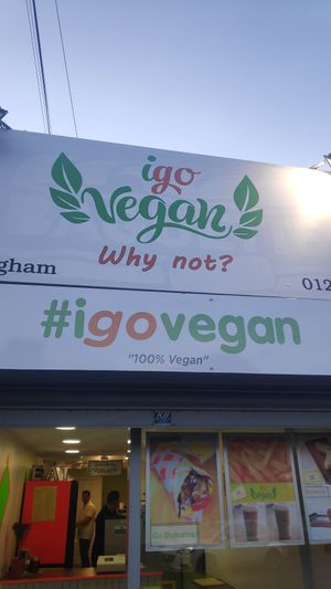 Frontage at iGo Vegan in Birmingham