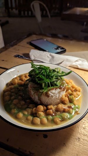 Chickpea Curry Channa at Kitchen in the Desert in Twentynine Palms