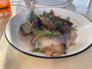 Shiitake mushrooms   at Kitchen in the Desert in Twentynine Palms