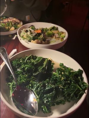 Kale and vegetables   at Kitchen in the Desert in Twentynine Palms