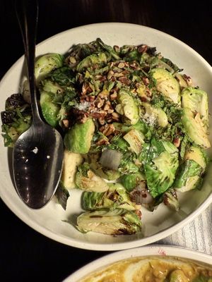 brussel sprouts   at Kitchen in the Desert in Twentynine Palms