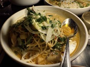 dan dan noodles   at Kitchen in the Desert in Twentynine Palms
