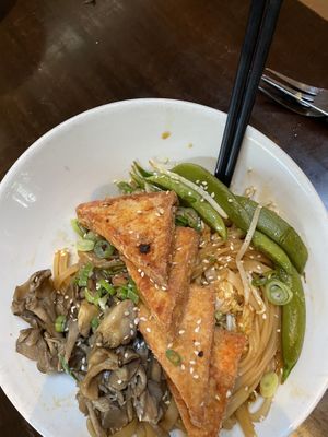 Rice noodles with fried tofu  at Gertrude's in Phoenix