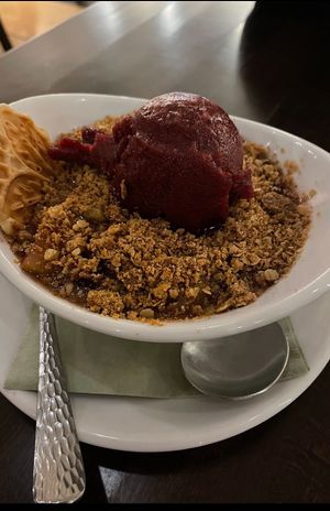 Apple and cranberry sorbet   at Gertrude's in Phoenix