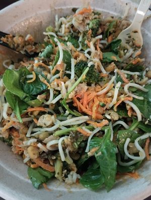 My bowl after cutting it up. 😋 at Seedbol Kitchen in Rehoboth Beach