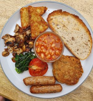Vegan breakfast at Vibes Cafe in South West London