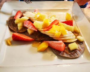 Tropical Pancakes on 2nd visit at Vibes Cafe in South West London