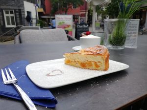 Homemade cheesecake at Pasta Passion & Pane in Herdecke
