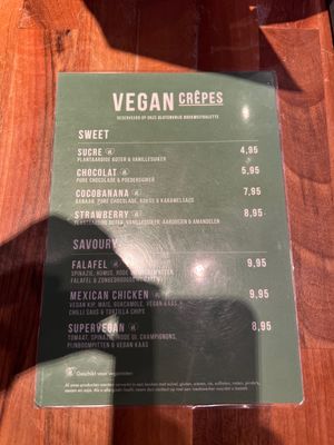 Karte  at Crêpeaffaire in Haarlem