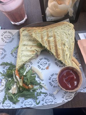 Vegan toastt  at Crêpeaffaire in Haarlem