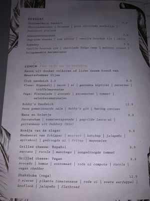 Lunch menu at Soffree on Fifty-four in Oud Beijerland