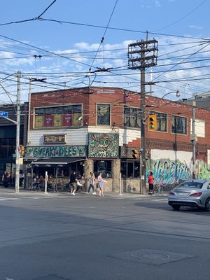 The outside at Sneaky Dee's in Toronto
