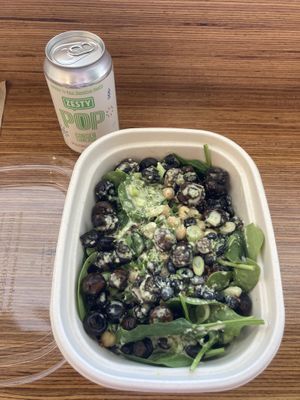 Grain bowl. With yummy garlic mushrooms, spinach, etc.   at Farmacy in Bozeman