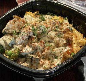 Cajun pasta meal. at I-tal Garden in New Orleans