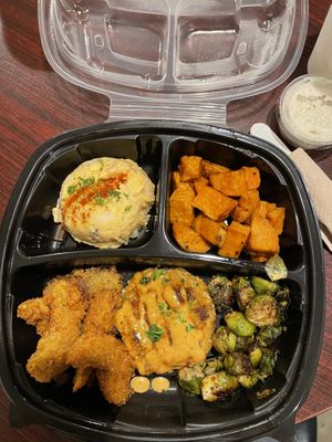 Two-protein plate  at I-tal Garden in New Orleans
