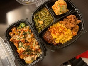 Ra pasta and pick 2 plate at I-tal Garden in New Orleans