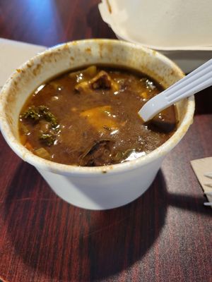 Okra gumbo at I-tal Garden in New Orleans
