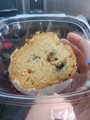 Blueberry cake slice at I-tal Garden in New Orleans