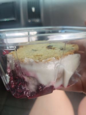 Side view of cake at I-tal Garden in New Orleans