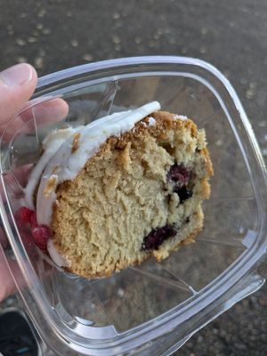Berry drizzle cake at I-tal Garden in New Orleans