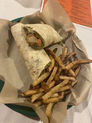 Lemon pepper oyster wrap  at I-tal Garden in New Orleans