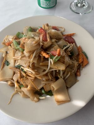 Tofu drunken noodles  at Tusk Thai Cuisine in Batavia
