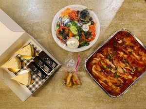 Vegan vegetarian lasagne family pack at Glazed Gluten Free Patisserie in Elsternwick