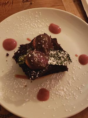 Chocolate cake at Savage Sicko in Astoria