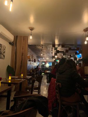 Cool vibe inside and also has a nice patio.  at Savage Sicko in Astoria