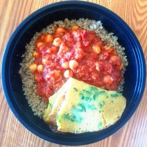 Channa Masala and Crepe at Meals To Heal in Caldwell