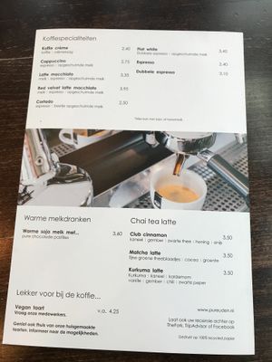 Vegan menu Nov/2019 at Pure in Uden
