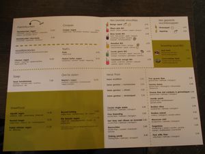 Vegan menu at Pure in Uden