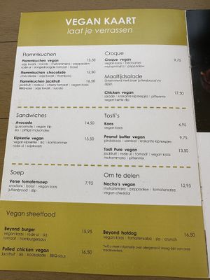 Vegan menu  at Pure in Uden