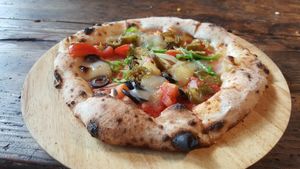 Vegan customized  at Ponchi's Pizza in Shima