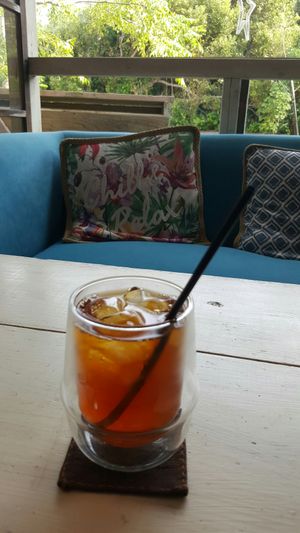 Perfect post-surf spot at Ponchi's Pizza in Shima