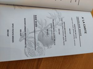 Menu at Mandala Étterem in Pecs