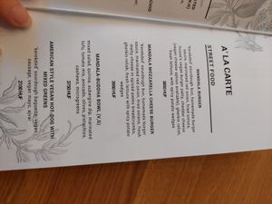 Menu at Mandala Étterem in Pecs