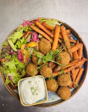 Falafel bowl  at Mandala Étterem in Pecs