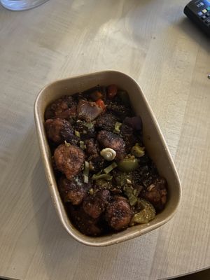 chilli mock chickenn  at Veggie Wok in North West London