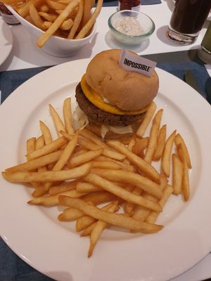 Poor presentation for this $32++ Impossible Burger at The Line in Central Singapore