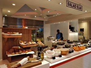 Salad bar corner at The Line in Central Singapore